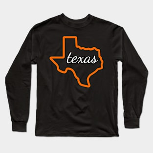 State of Texas Map Long Sleeve T-Shirt